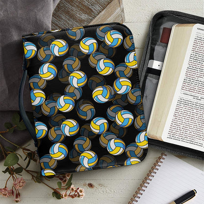 Volleyball Pattern Print Leather Bible Cover