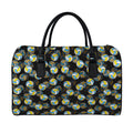 Volleyball Pattern Print Leather Duffel Bag