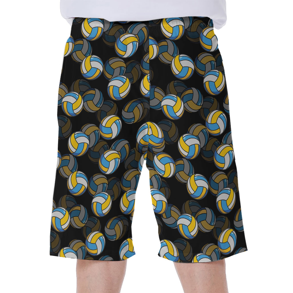 Volleyball Pattern Print Men's Beach Shorts