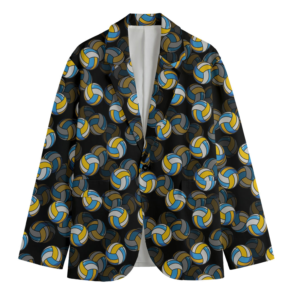 Volleyball Pattern Print Men's Blazer