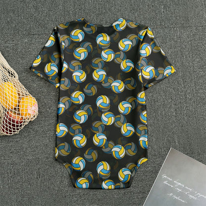Volleyball Pattern Print Men's Bodysuit