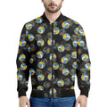 Volleyball Pattern Print Men's Bomber Jacket