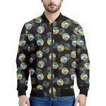 Volleyball Pattern Print Men's Bomber Jacket
