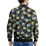 Volleyball Pattern Print Men's Bomber Jacket