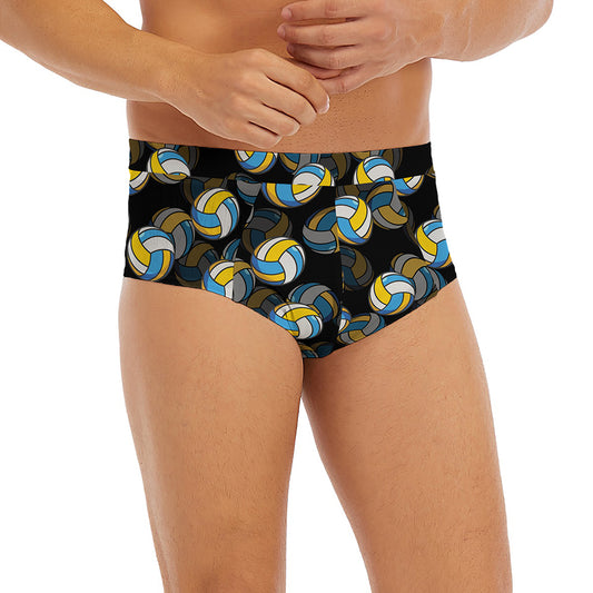 Volleyball Pattern Print Men's Briefs