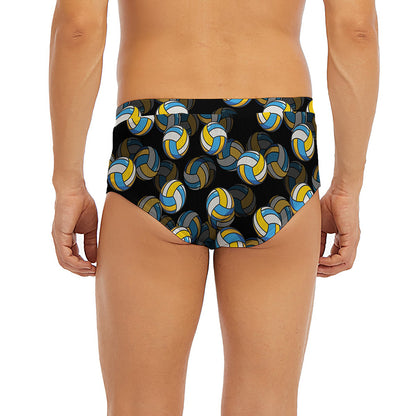 Volleyball Pattern Print Men's Briefs