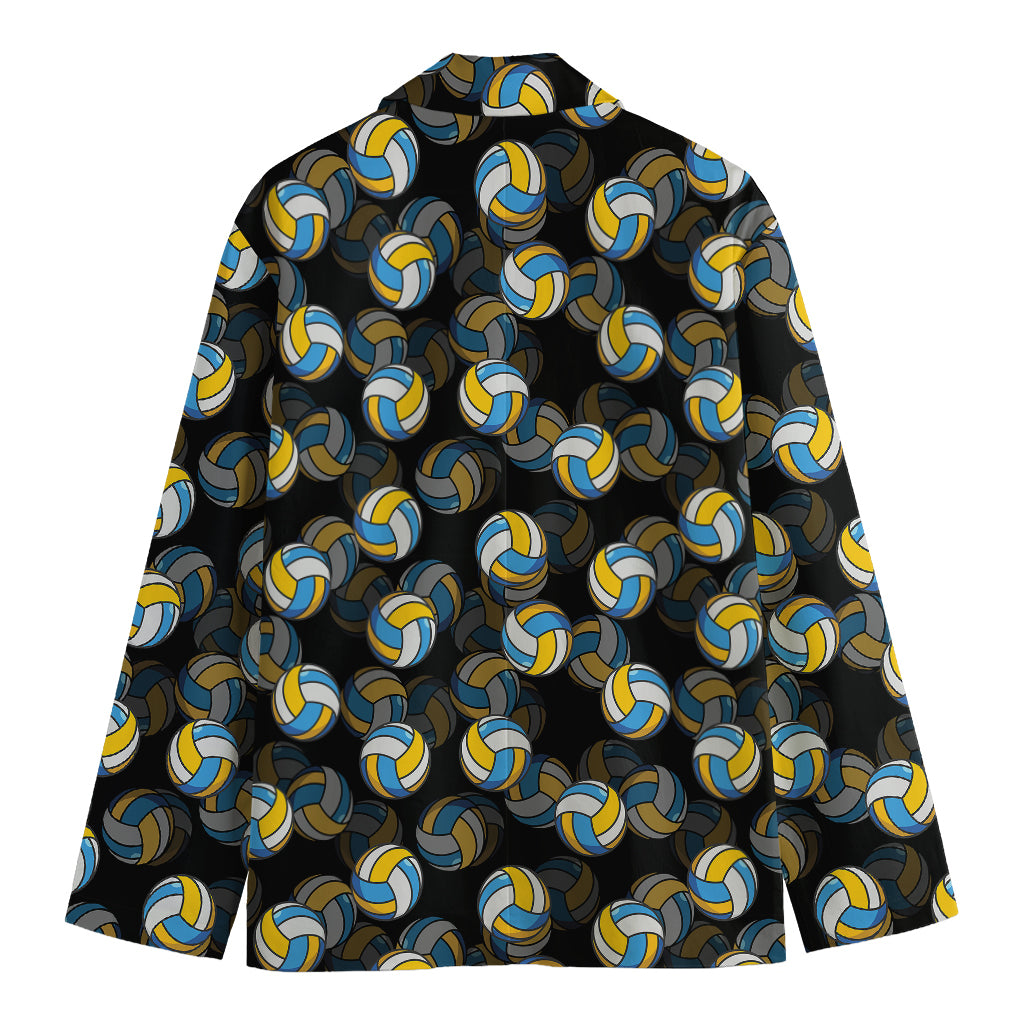 Volleyball Pattern Print Men's Cotton Blazer