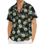 Volleyball Pattern Print Men's Deep V-Neck Shirt