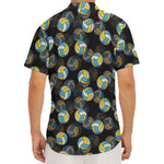 Volleyball Pattern Print Men's Deep V-Neck Shirt