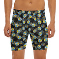 Volleyball Pattern Print Men's Long Boxer Briefs