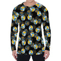 Volleyball Pattern Print Men's Long Sleeve T-Shirt