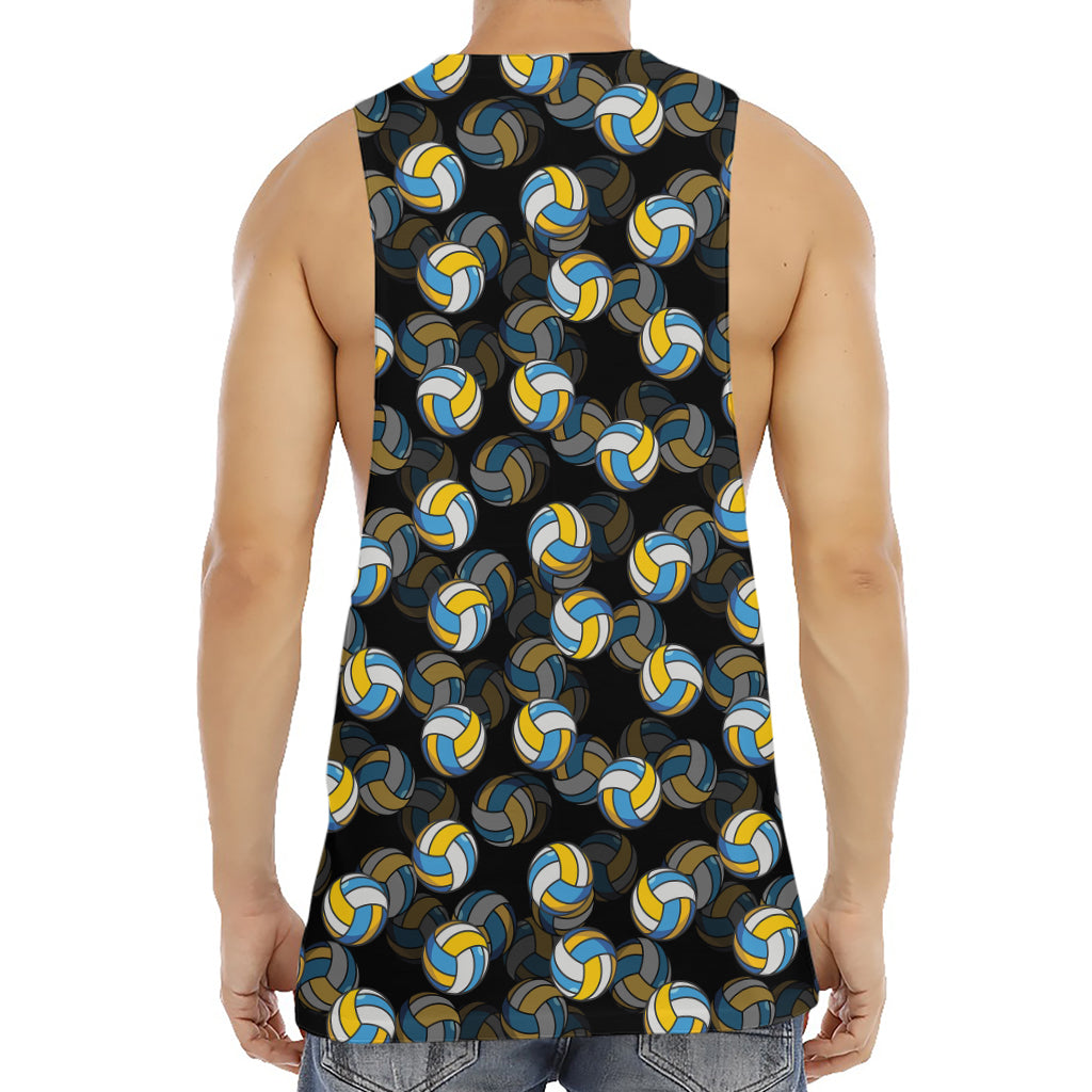 Volleyball Pattern Print Men's Muscle Tank Top