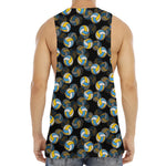 Volleyball Pattern Print Men's Muscle Tank Top