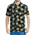 Volleyball Pattern Print Men's Polo Shirt