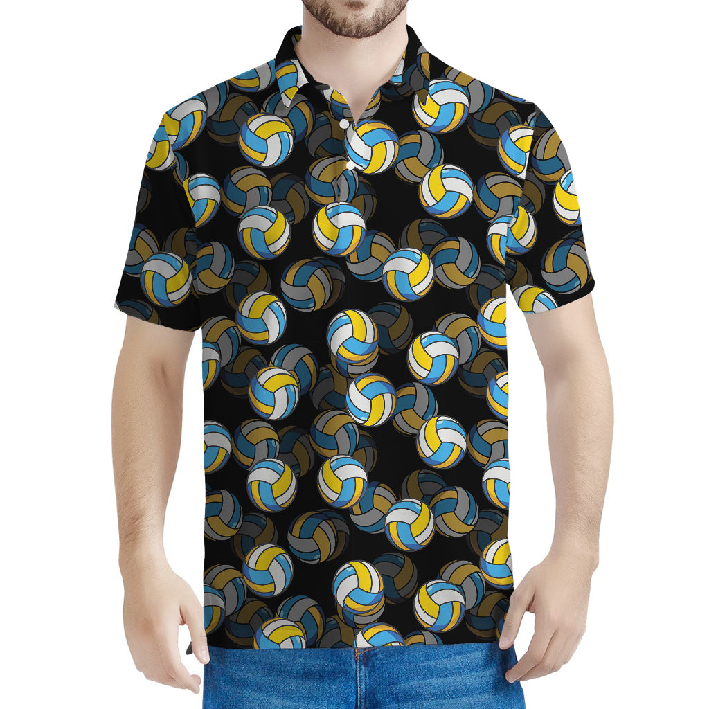 Volleyball Pattern Print Men's Polo Shirt