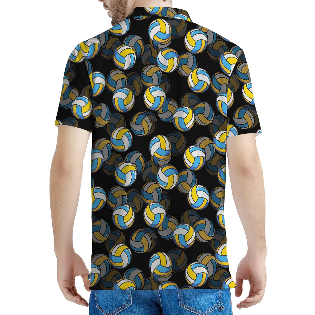 Volleyball Pattern Print Men's Polo Shirt