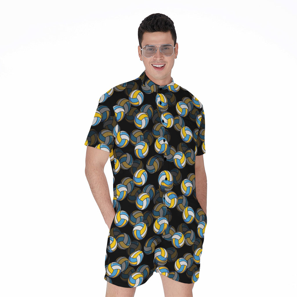 Volleyball Pattern Print Men's Rompers