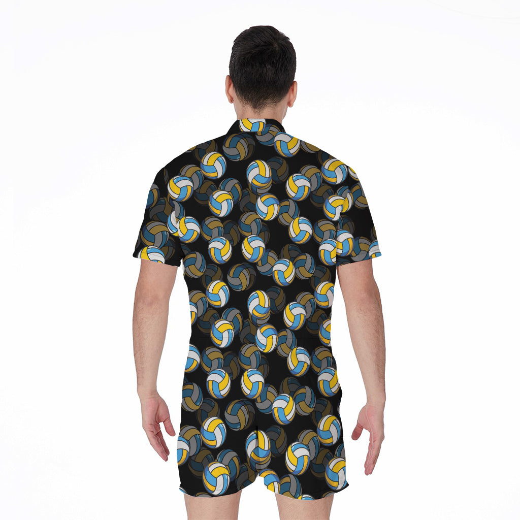 Volleyball Pattern Print Men's Rompers