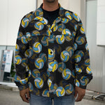Volleyball Pattern Print Men's Shirt Jacket