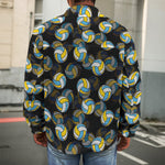 Volleyball Pattern Print Men's Shirt Jacket