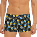 Volleyball Pattern Print Men's Short Boxer Briefs
