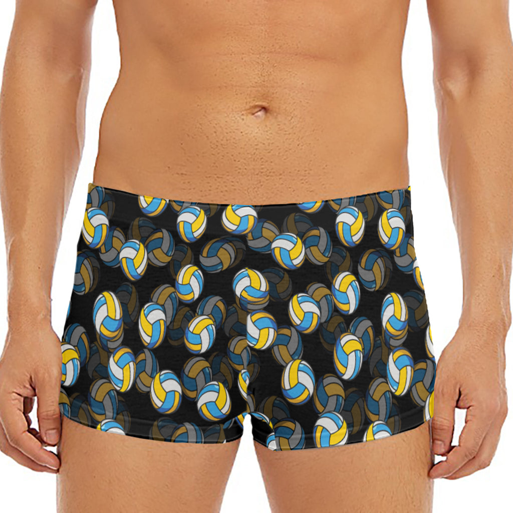 Volleyball Pattern Print Men's Short Boxer Briefs