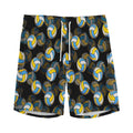 Volleyball Pattern Print Men's Athletic Shorts