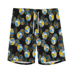 Volleyball Pattern Print Men's Sports Shorts