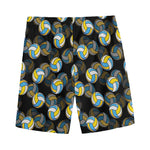 Volleyball Pattern Print Men's Sports Shorts
