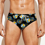 Volleyball Pattern Print Men's Swim Briefs