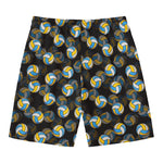 Volleyball Pattern Print Men's Swim Trunks