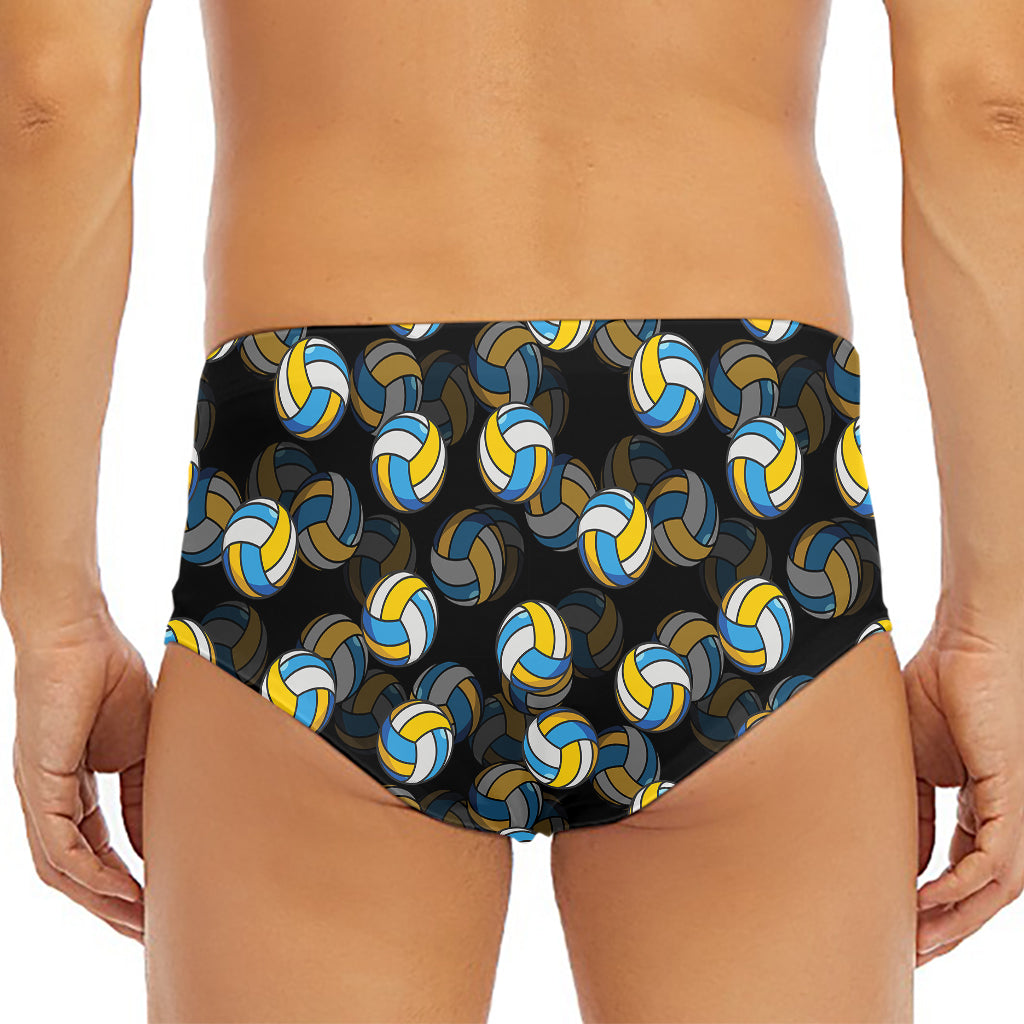 Volleyball Pattern Print Men's Triangle Swim Briefs