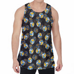 Volleyball Pattern Print Men's Velvet Tank Top