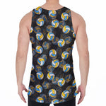 Volleyball Pattern Print Men's Velvet Tank Top