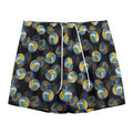 Volleyball Pattern Print Mesh Shorts