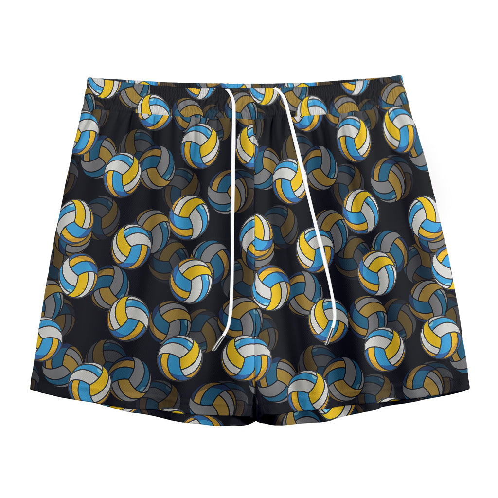 Volleyball Pattern Print Mesh Shorts