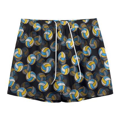 Volleyball Pattern Print Mesh Shorts