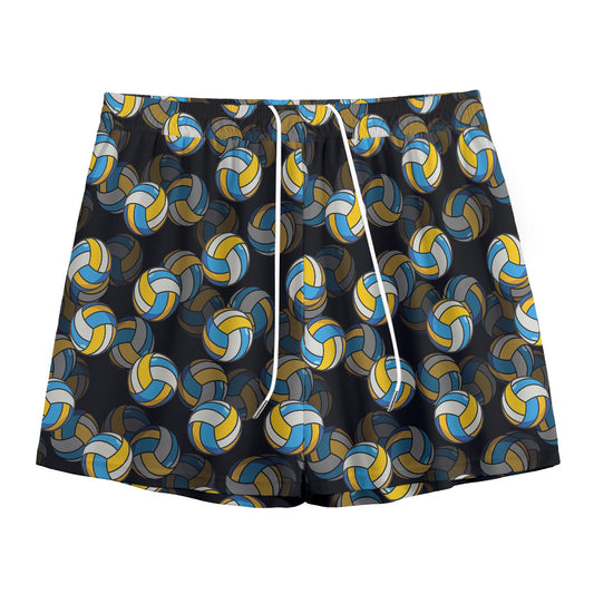 Volleyball Pattern Print Mesh Shorts
