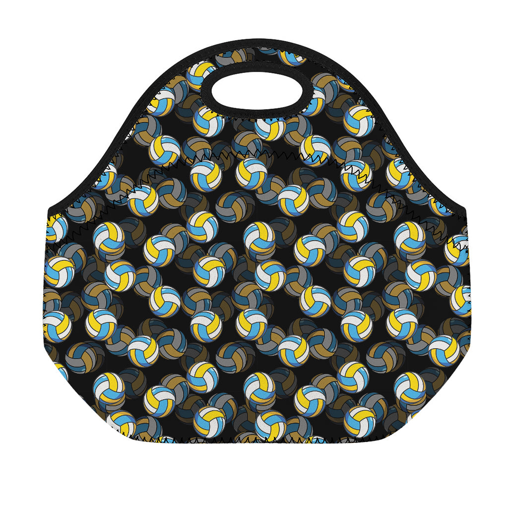 Volleyball Pattern Print Neoprene Lunch Bag