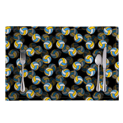 Volleyball Pattern Print Placemat