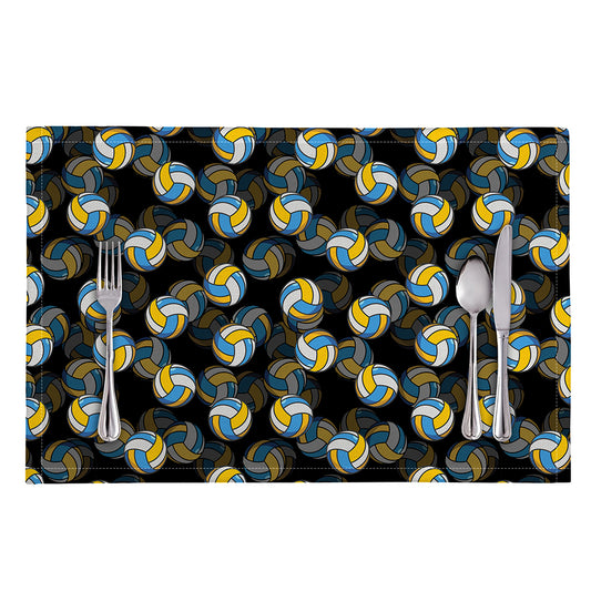 Volleyball Pattern Print Placemat