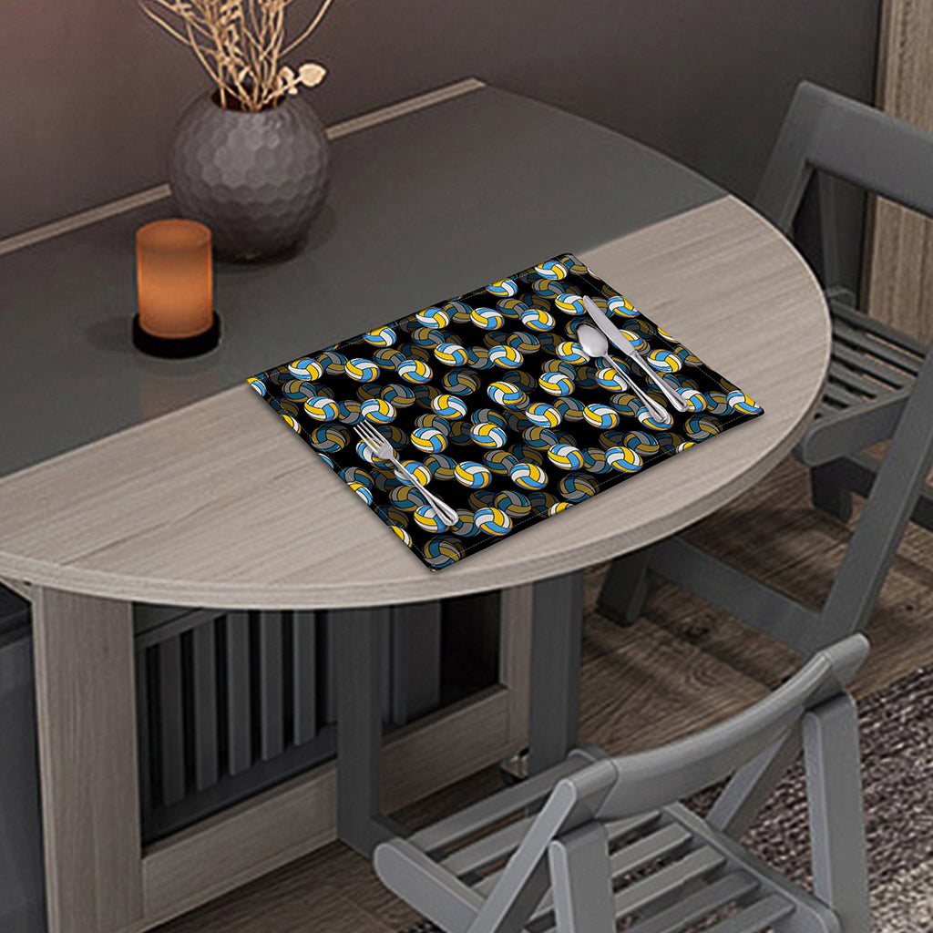 Volleyball Pattern Print Placemat
