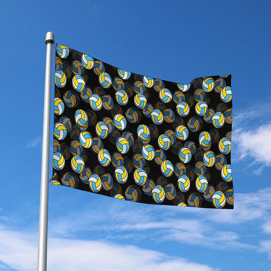 Volleyball Pattern Print Polyester Flag
