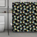 Volleyball Pattern Print Polyester Shower Curtain