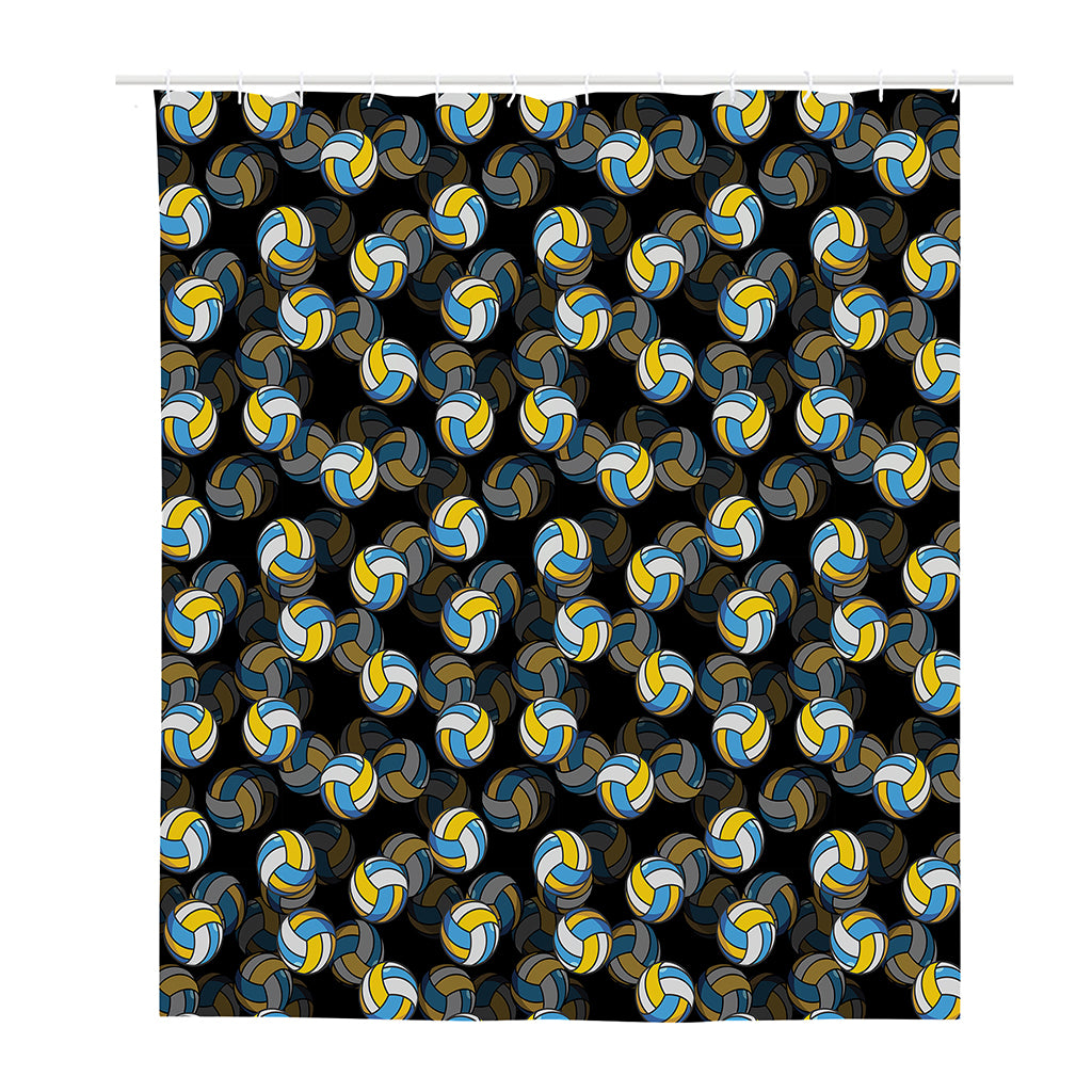 Volleyball Pattern Print Polyester Shower Curtain