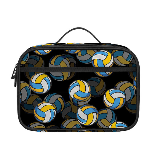 Volleyball Pattern Print Portable Lunch Bag
