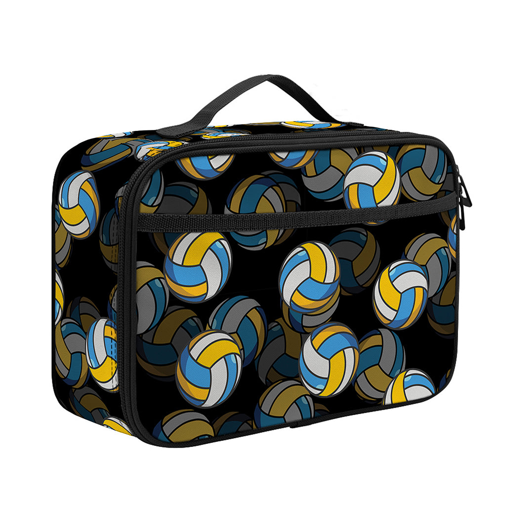 Volleyball Pattern Print Portable Lunch Bag
