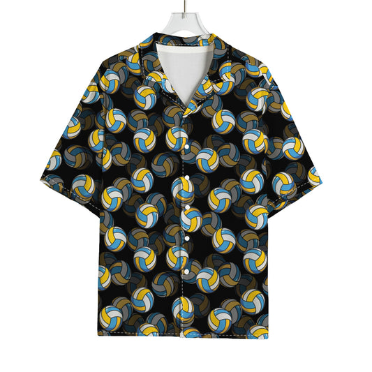 Volleyball Pattern Print Rayon Hawaiian Shirt