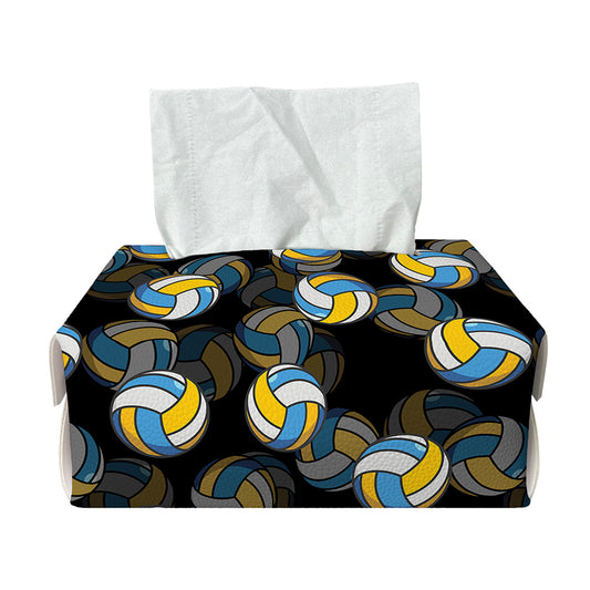Volleyball Pattern Print Rectangle Tissue Box Cover