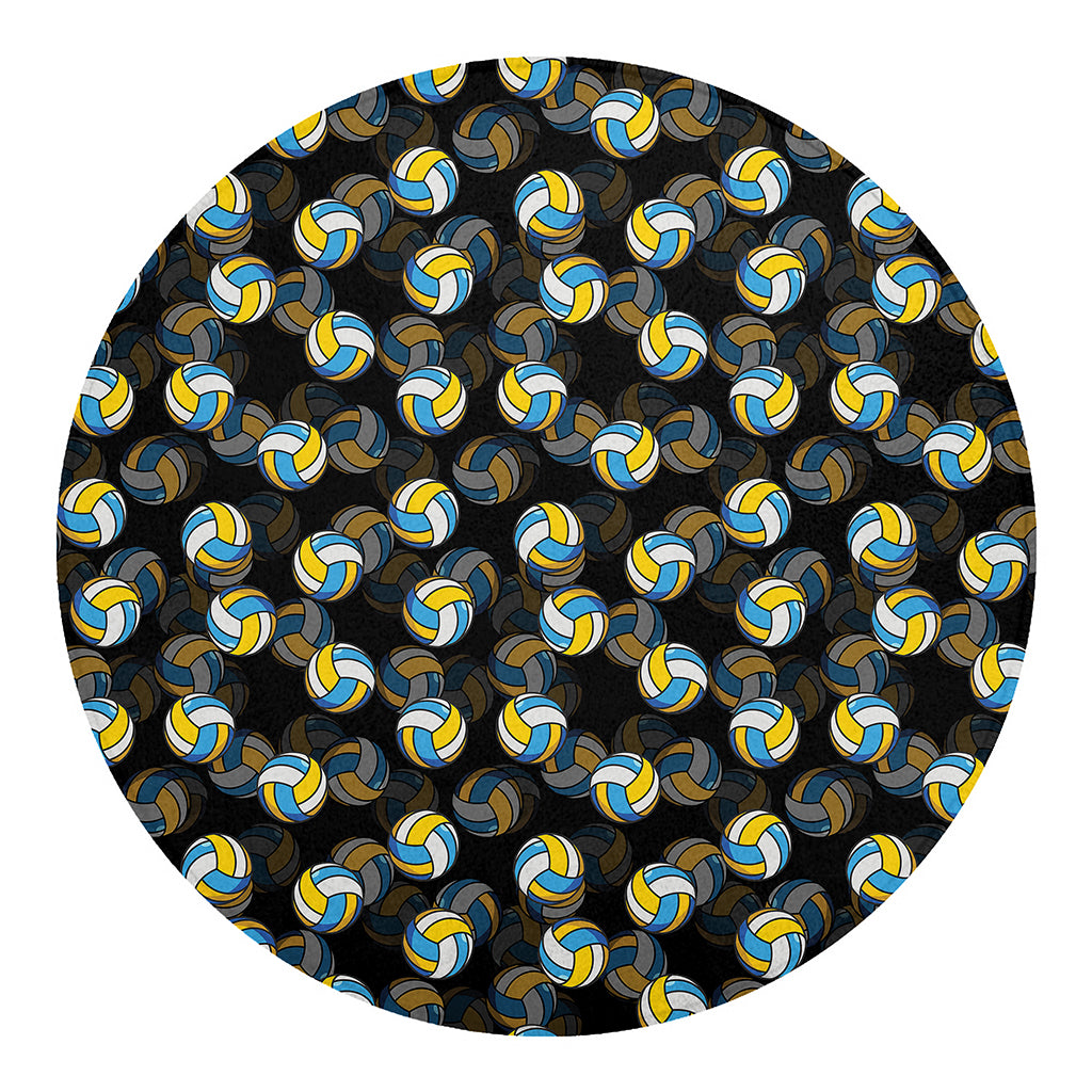 Volleyball Pattern Print Round Blanket